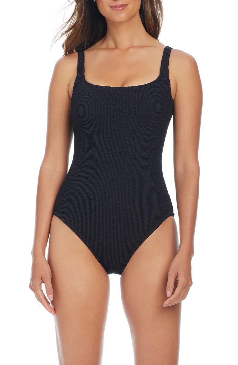 BLEU by Rod Beattie Square Neck Underwire One-Piece Swimsuit, Main, color,