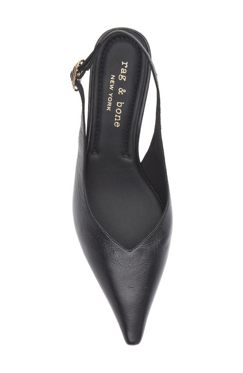 Rag & Bone Madison Slingback Pointed Toe Kitten Heel Pump In Blue