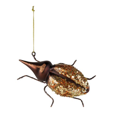 Golden Beetle Christmas Ornament Multicolor Tree Decor