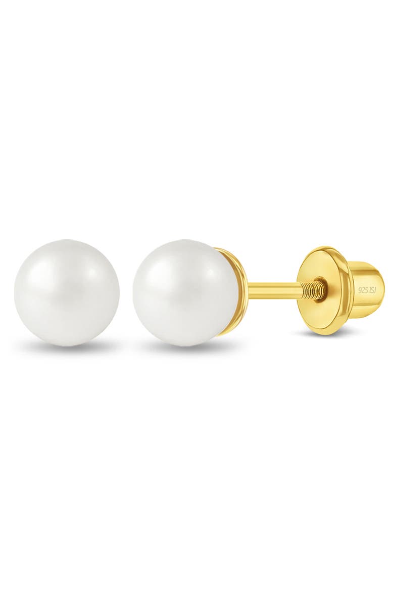 In Season Jewelry Freshwater Cultured Pearl Girl Earrings, Main, color, White