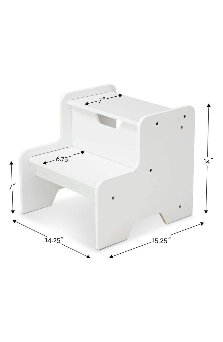 Melissa & Doug Wooden Step Stool, Alternate, color, White