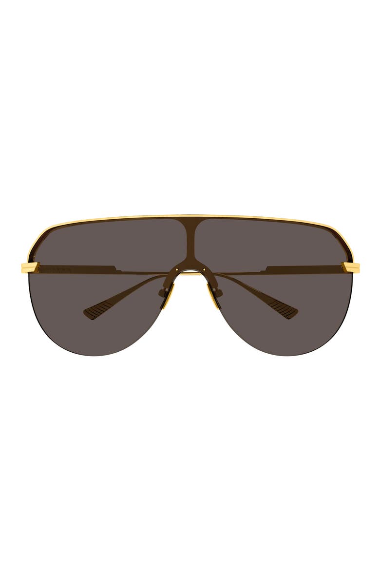 BV1478S Oversize 99mm Gradient Shield Sunglasses, Main, color, GOLD