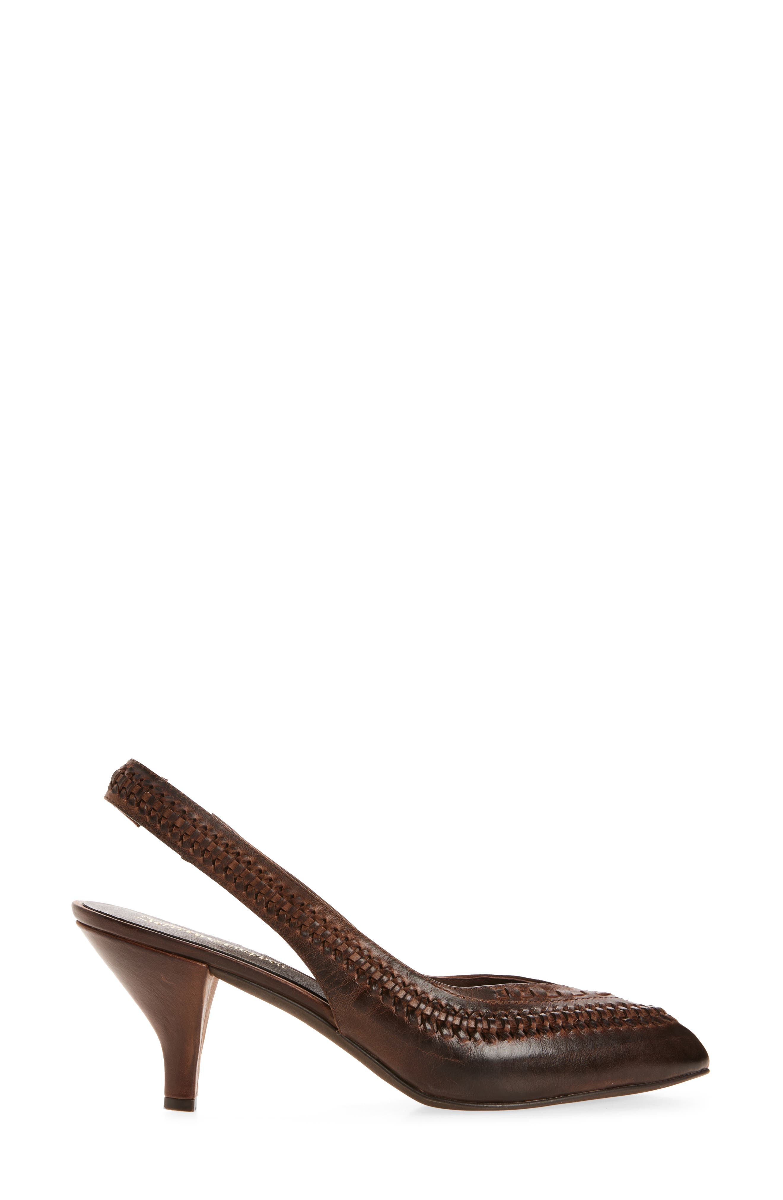Jeffrey Campbell Madre Slingback Pointed Toe Pump, Alternate, color, Brown Ruboff