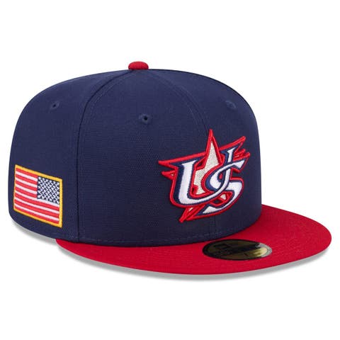 Men's New Era  Navy/Red USA Baseball 2026 World Baseball Classic 59FIFTY Fitted Hat