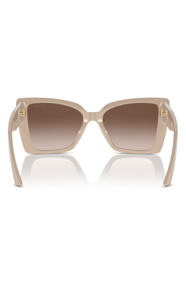 Jimmy Choo 54mm Butterfly Sunglasses, Alternate, color, Beige