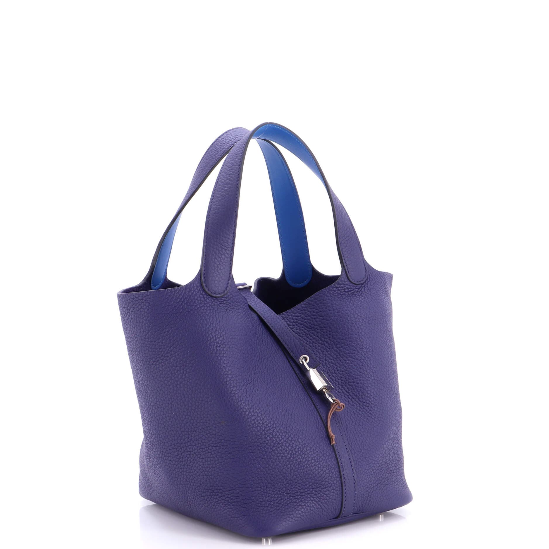Eclat Picotin Lock Bag Clemence MM, Alternate, color, Blue