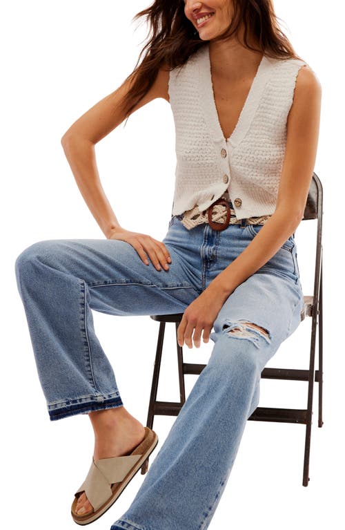Shop Free People Ava Sweater Vest In Sugar Straw