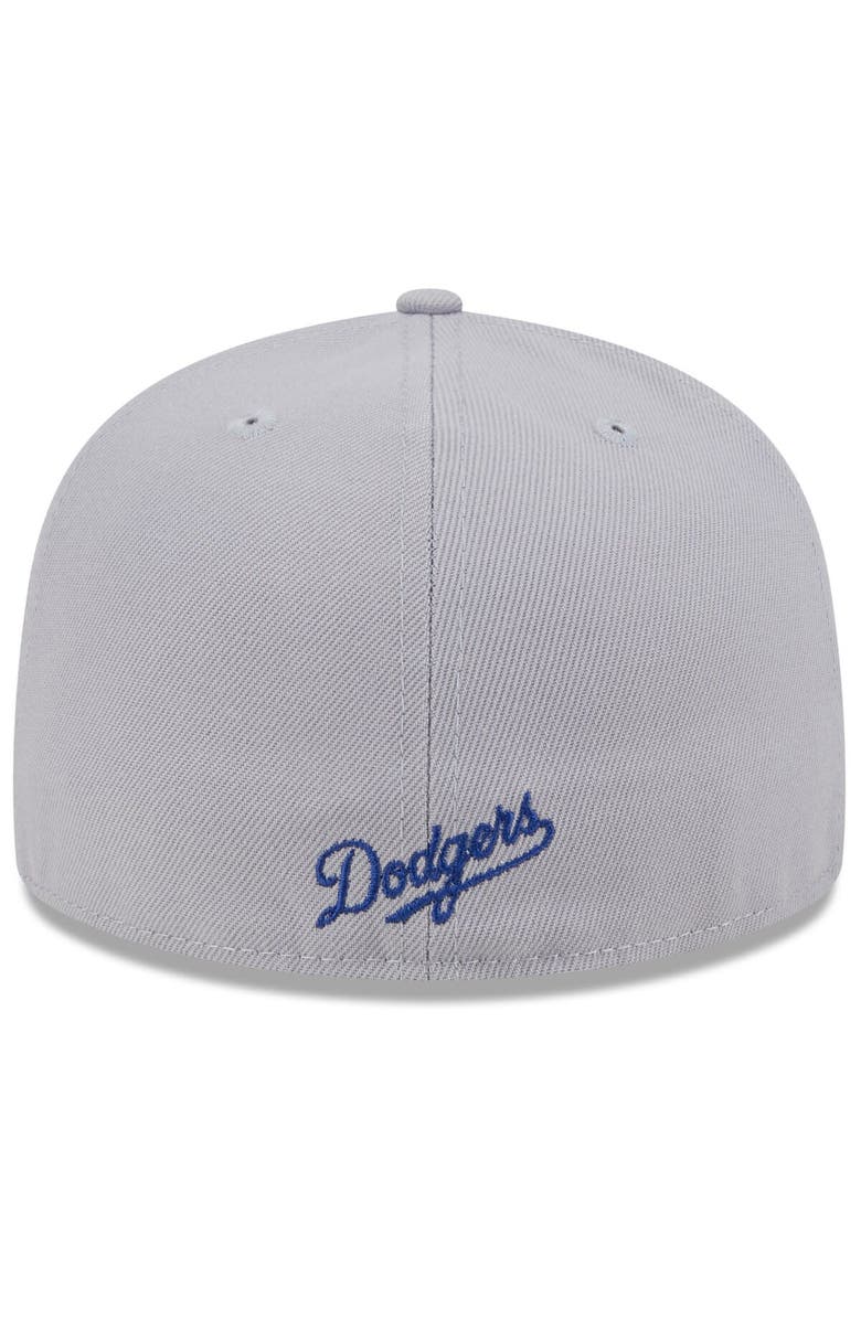 New Era Men's New Era Royal/Gray Los Angeles Dodgers Gameday Sideswipe 59FIFTY Fitted Hat, Alternate, color,