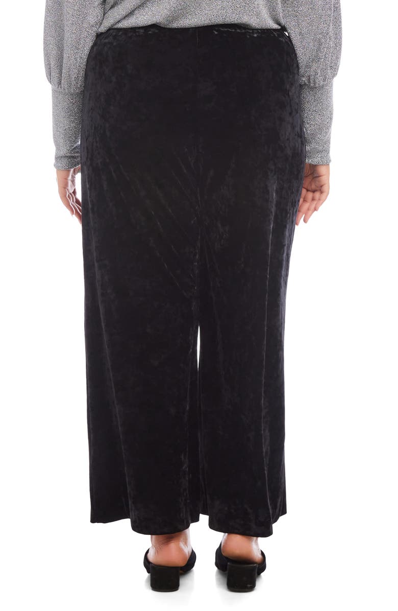 Karen Kane Crushed Velvet Ankle Wide Leg Pants, Alternate, color, 