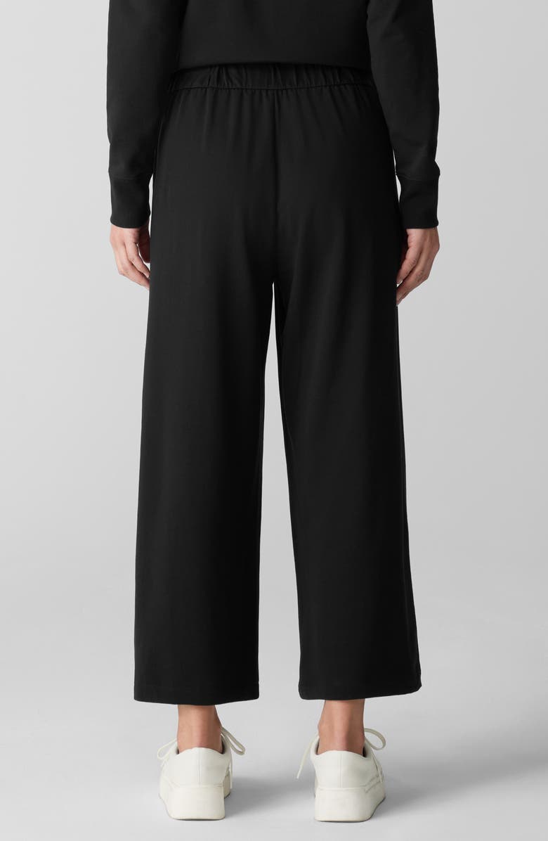 Eileen Fisher Stretch Organic Cotton Crop Wide Leg Pants, Alternate, color,
