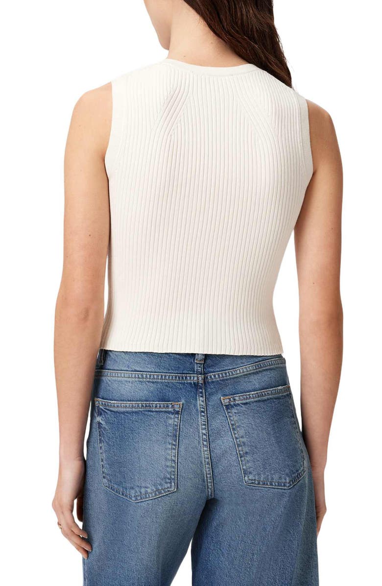 AllSaints Cruz Rib Knit Sweater Vest, Alternate, color, Chalk White