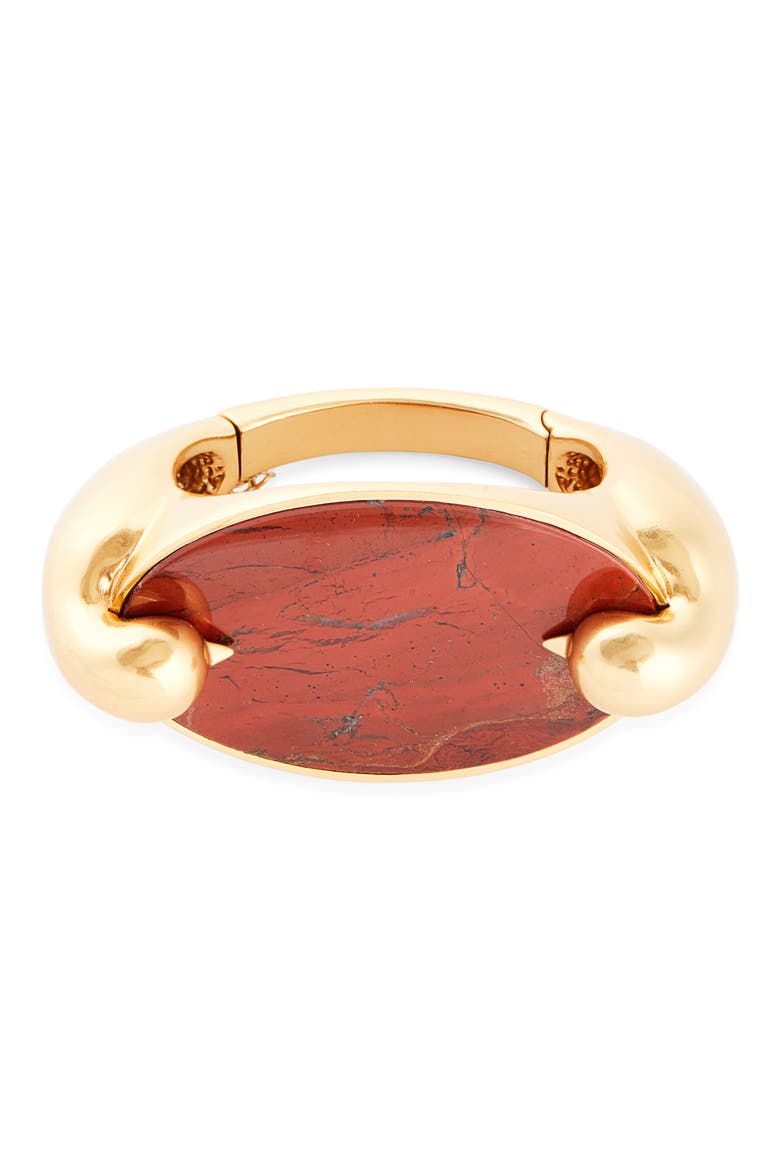Plume Cuff Bracelet, Main, color, GOLD/DARK RED