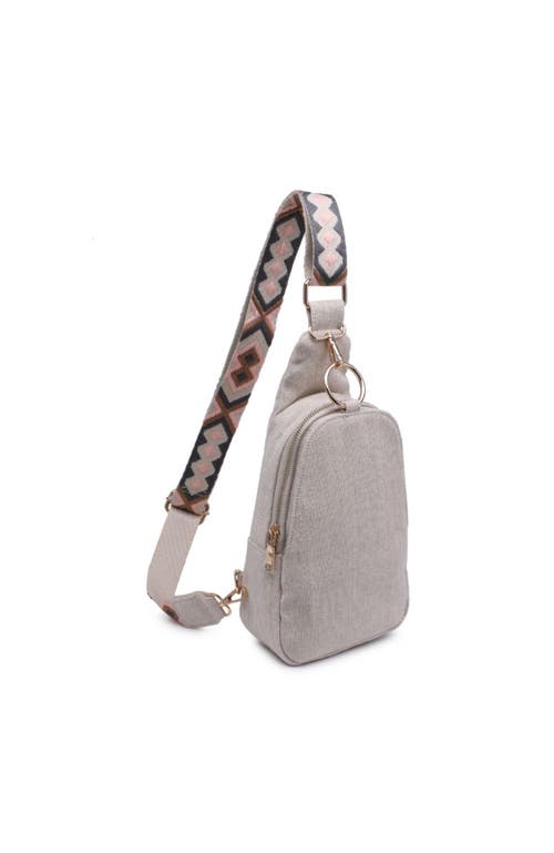 Shop Moda Luxe Regina Canvas Sling Backpack In Oatmeal