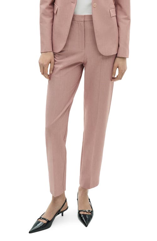 Mango Straight Leg Pants In Pastel Pink