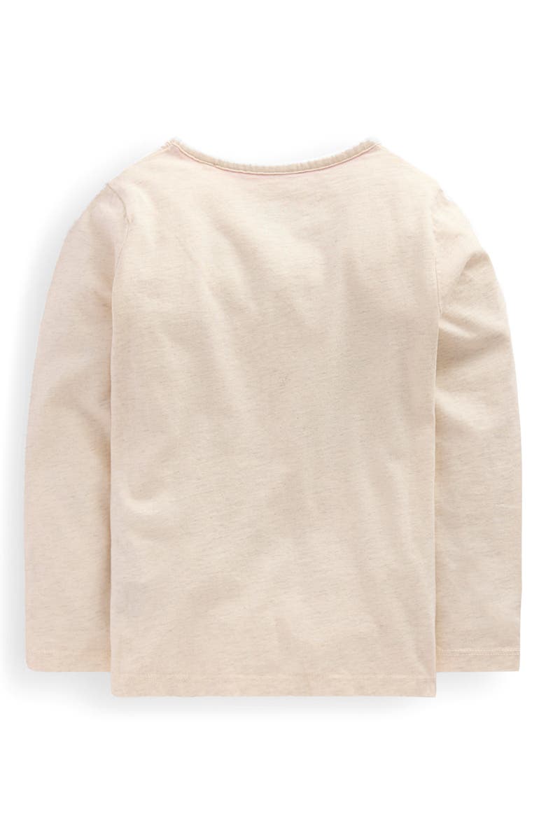 Mini Boden Kids' Skate Bouclé Long Sleeve Cotton Graphic T-Shirt, Alternate, color, Oatmeal Marl Rollerskate