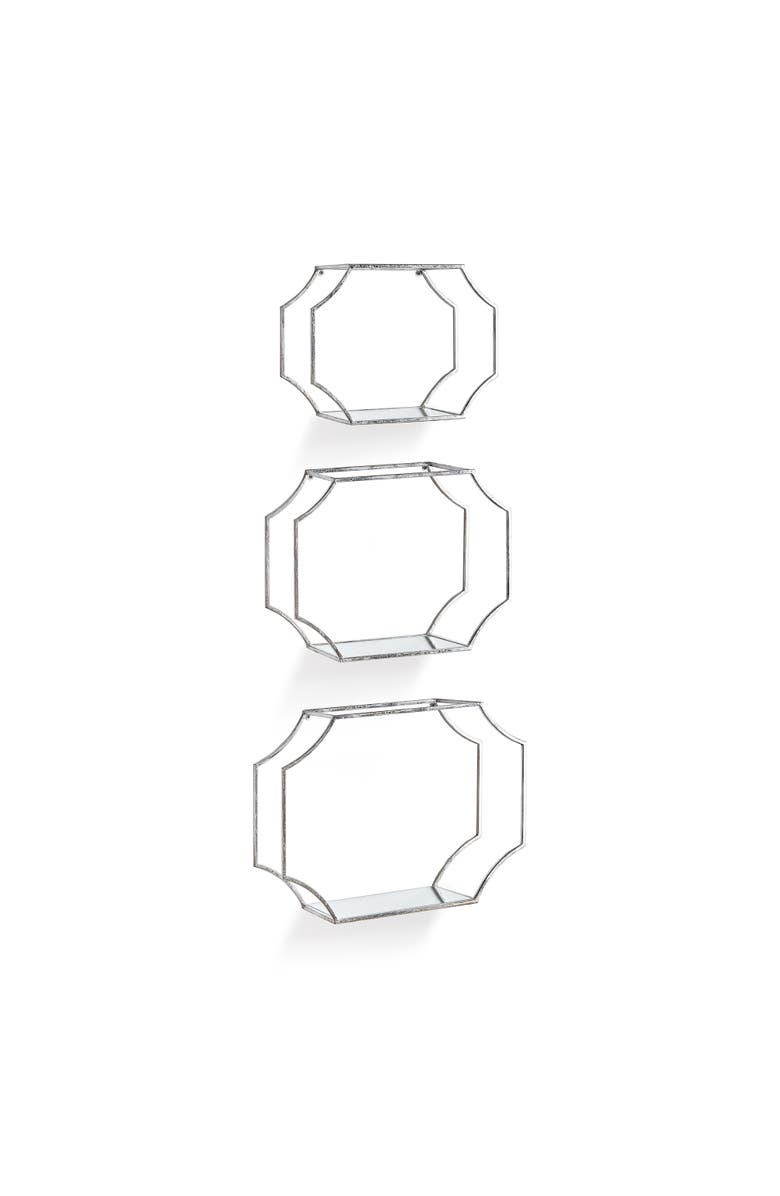 Napa Home & Garden Hudson Mirrored Wall Shelves St/3, Main, color, 