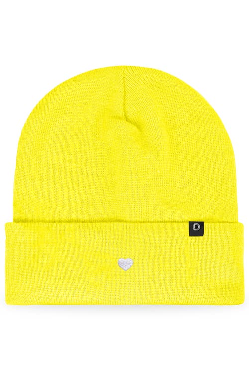 Dalix Lil Heart Beanie Cap In Yellow