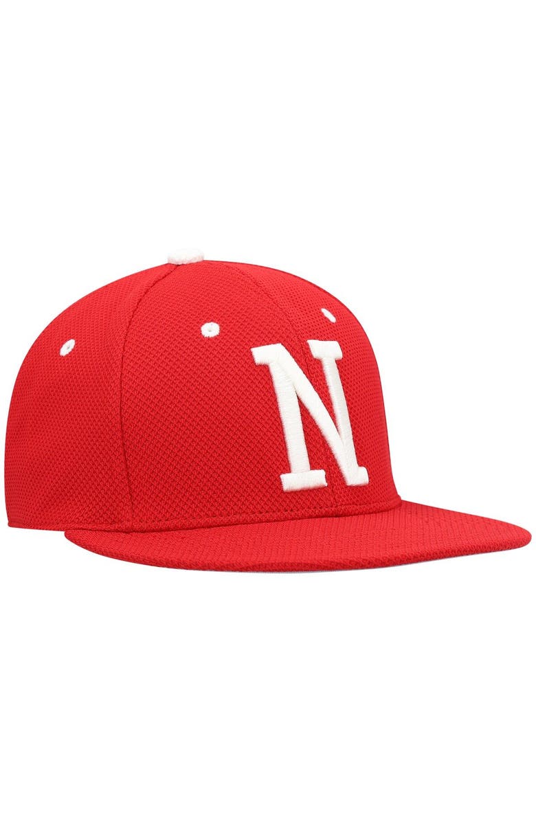 adidas Men's adidas Scarlet Nebraska Huskers On-Field Baseball Fitted Hat, Alternate, color,