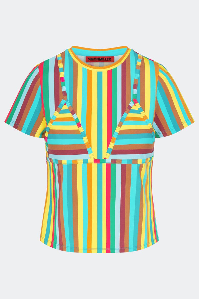 Kini Striped T-Shirt, Alternate, color, Vibrant Multi Stripe