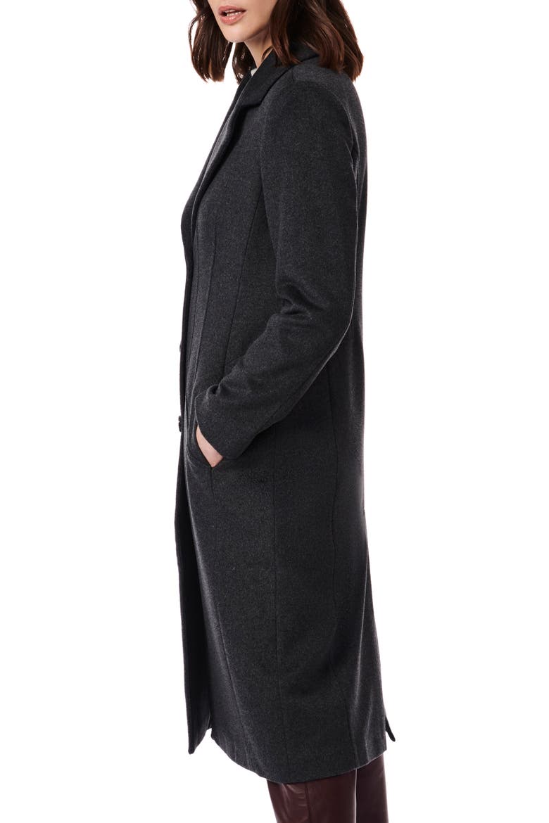Tailored Wool Blend Coat, Alternate, color, CHARCOAL