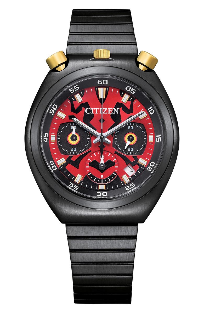 Citizen Darth Maul Star Wars<sup>™</sup> Chronograph Bracelet Watch, 38mm, Main, color, Black