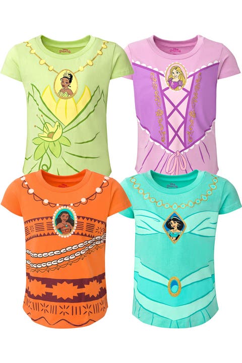 Princess 4-pack Glitter Short Sleeve T-shirts (toddler, Little Kid & Big Kid)