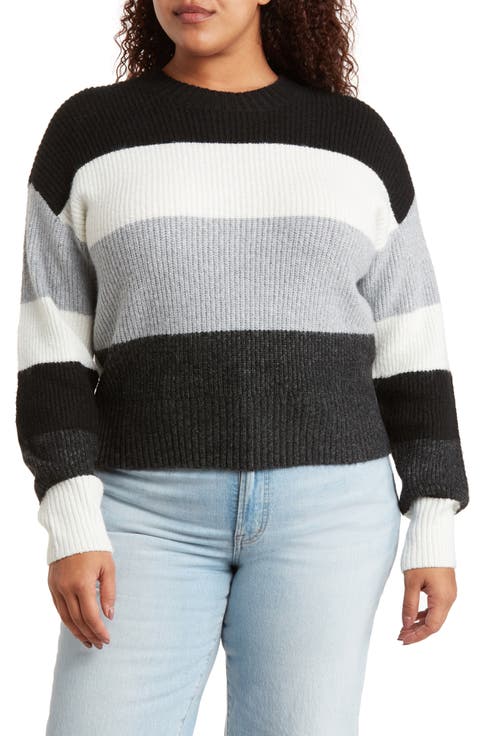 Colorblock Stripe Pullover Sweater