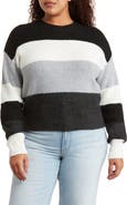 Renee C Colorblock Stripe Pullover Sweater
