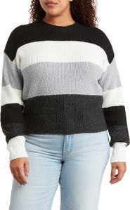 Renee C Colorblock Stripe Pullover Sweater