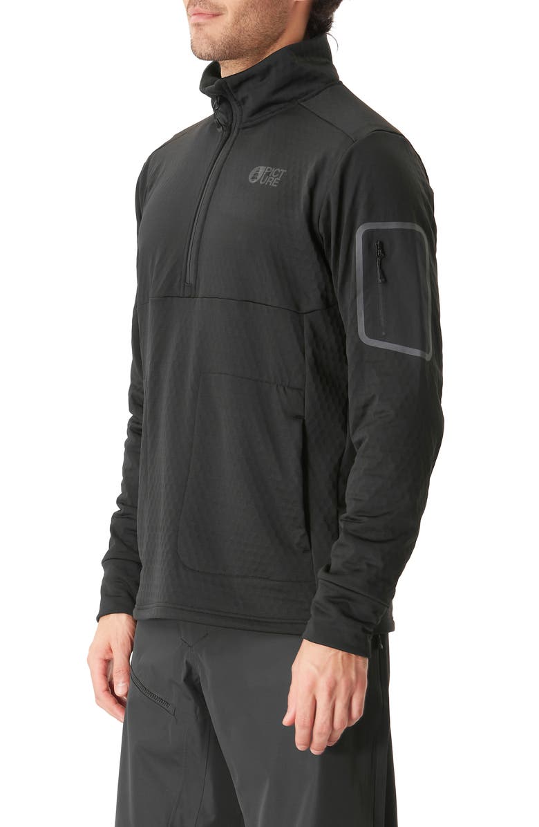 Picture Organic Clothing Bake Grid Quarter Zip Pullover, Alternate, color, 