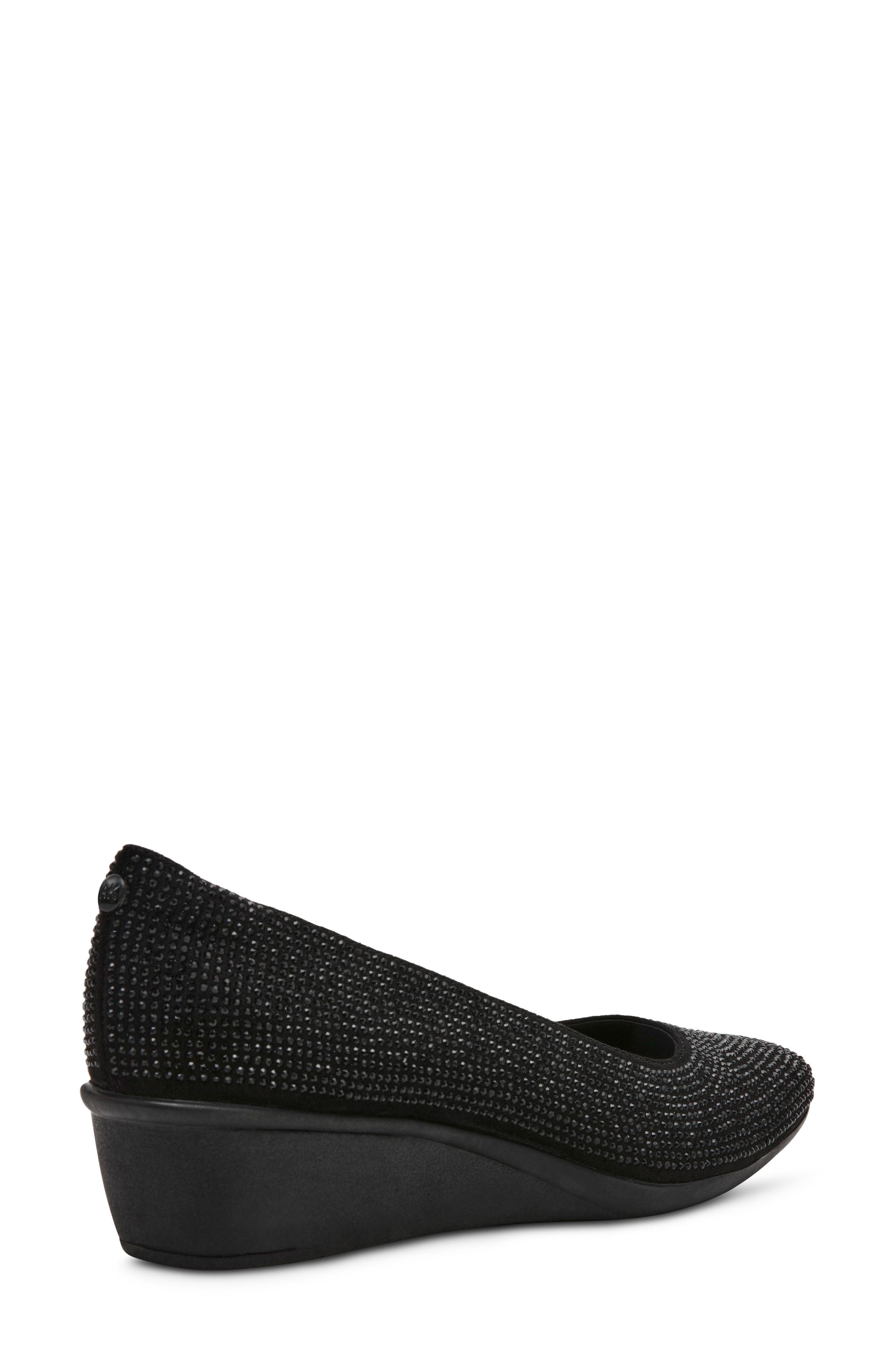 Anne Klein Wisher Platform Wedge Pump, Alternate, color, Black Crystal