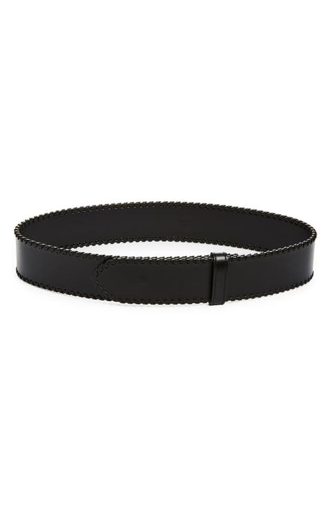 Theo Whipstitched Leather Belt