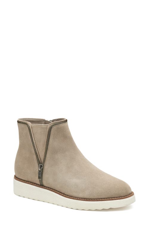 Johnston & Murphy Mitzi Ankle Boot in Taupe Suede 