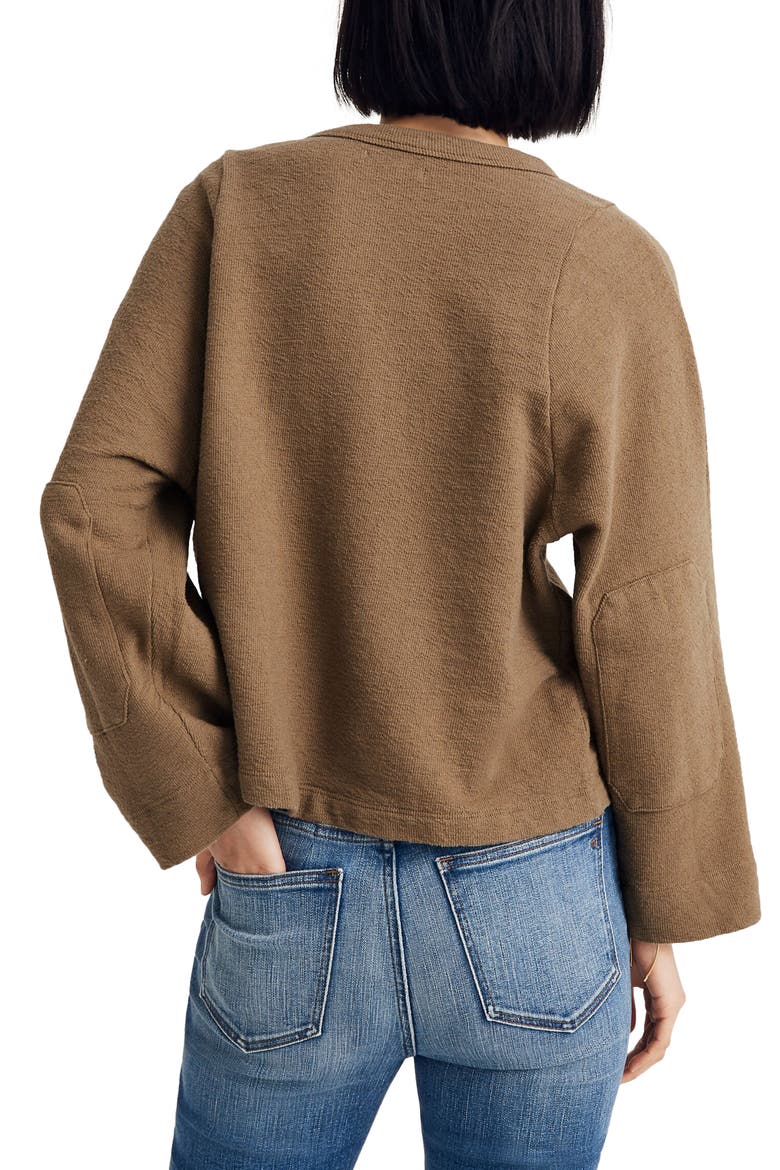 Shoulder Button Elbow Patch Top, Alternate, color, BRITISH SURPLUS