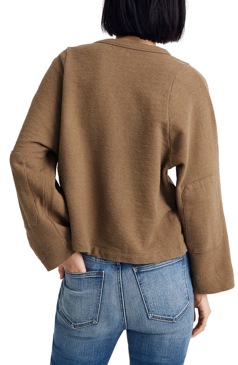 Madewell Shoulder Button Elbow Patch Top, Alternate, color, 