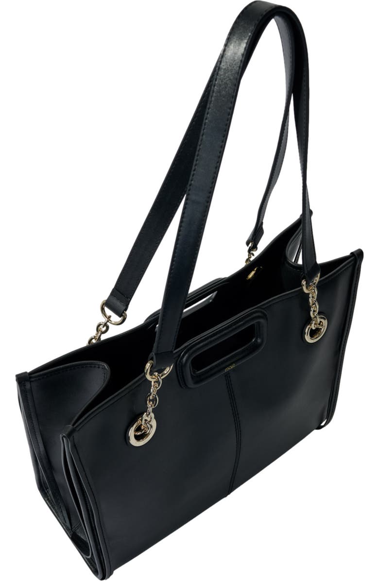 maje Leather tote bag, Alternate, color,