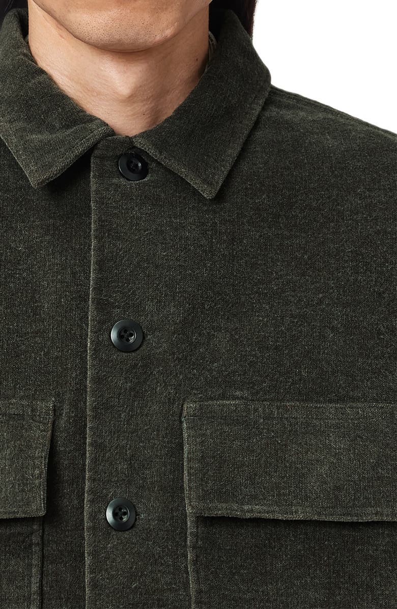 AllSaints Hawker Stretch Corduroy Overshirt, Alternate, color, Gull Brown