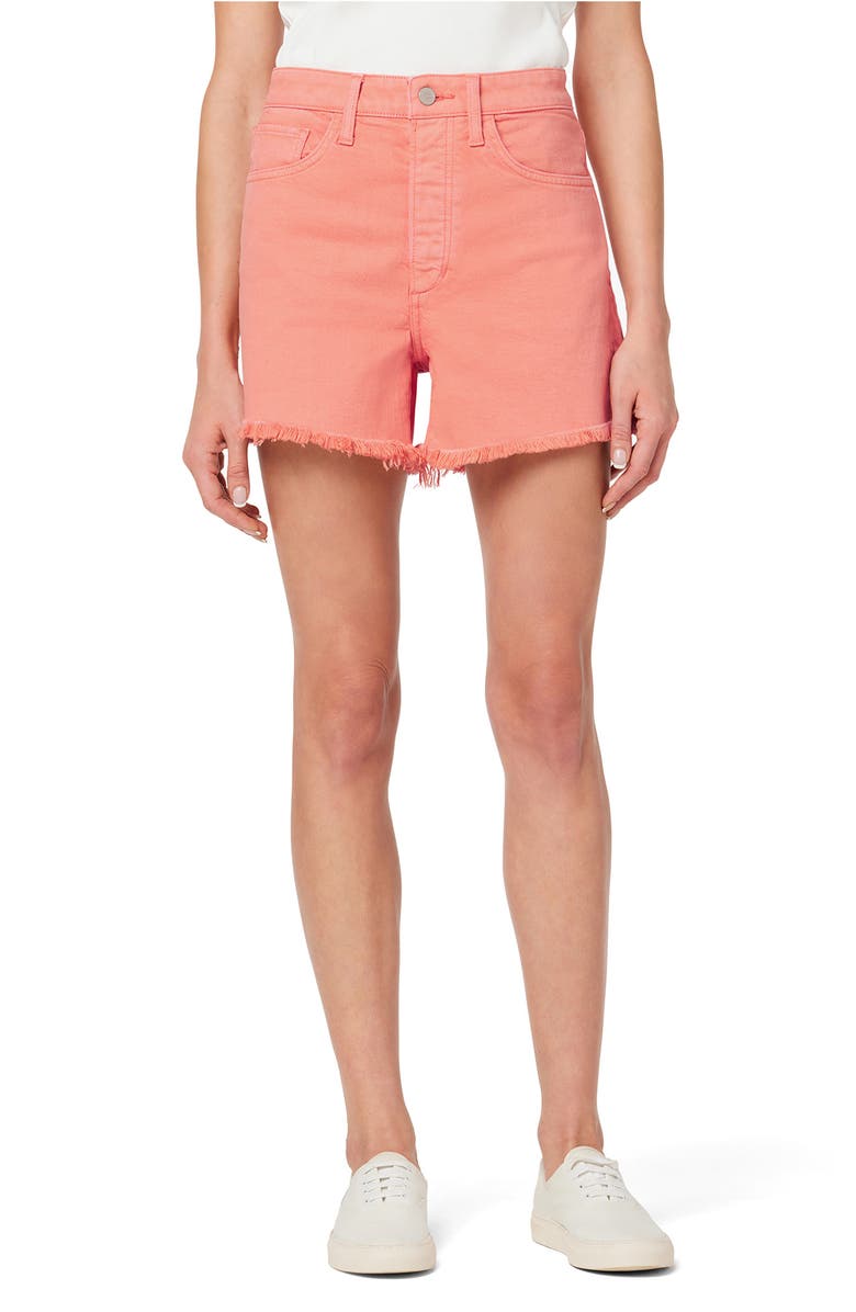 Joe's The Jessie Frayed High Waist Relaxed Denim Shorts, Main, color,