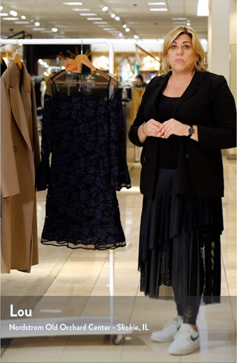 Illusion Neck Lace A-Line Dress, sales video thumbnail