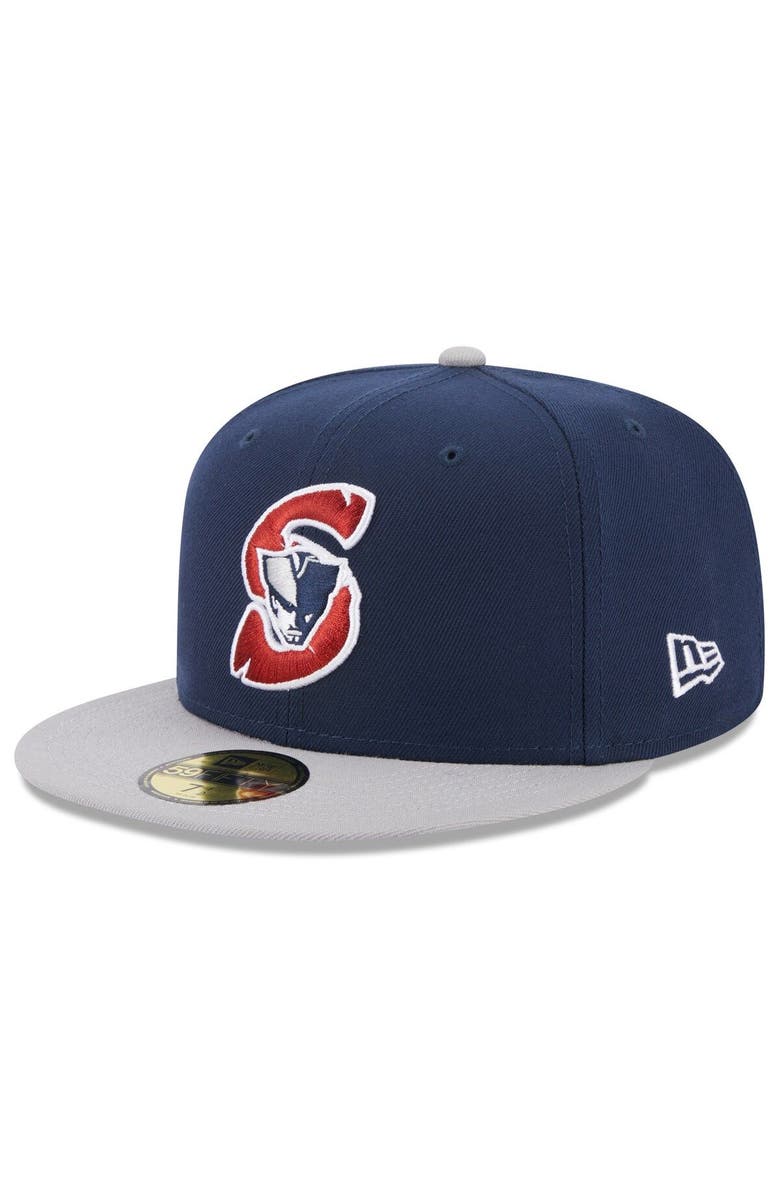New Era Men's New Era Blue Somerset Patriots Authentic Collection Alternate Logo 59FIFTY Fitted Hat, Main, color, Blue