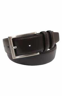 Brooks Brothers Stitched Pebble Leather Belt
