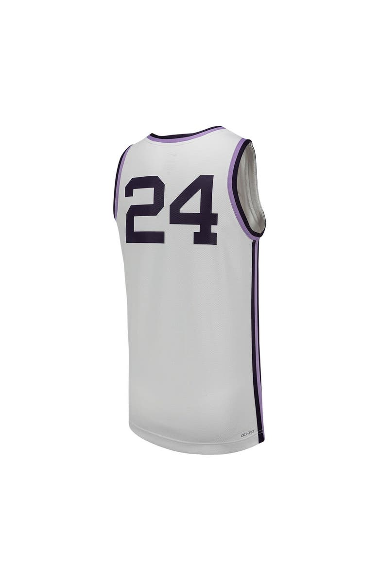 Nike Men's Nike #24 White Kansas State Wildcats Replica Basketball Jersey, Alternate, color, 