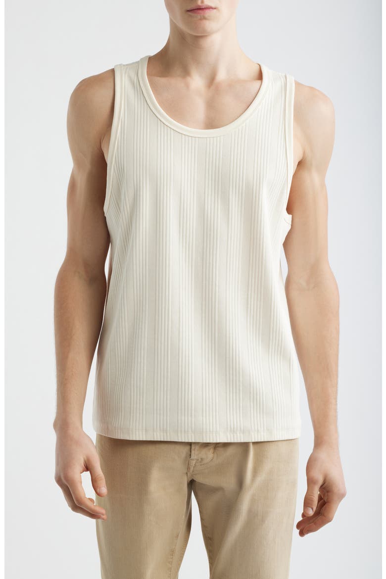 Textured Rib Tank, Main, color, BRIGHT IVORY