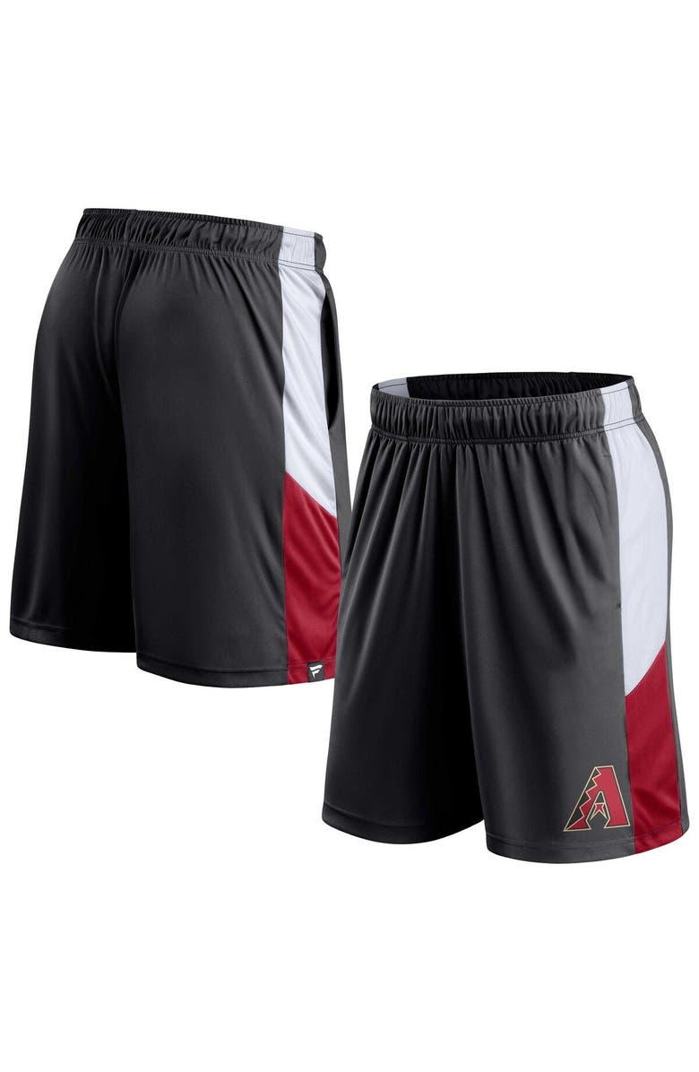 FANATICS Men's Fanatics Branded Black Arizona Diamondbacks Champion Rush Color Block Shorts, Main, color, 