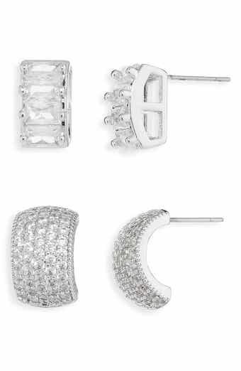 Cara Set of 2 Cubic Zirconia Button Stud Earrings