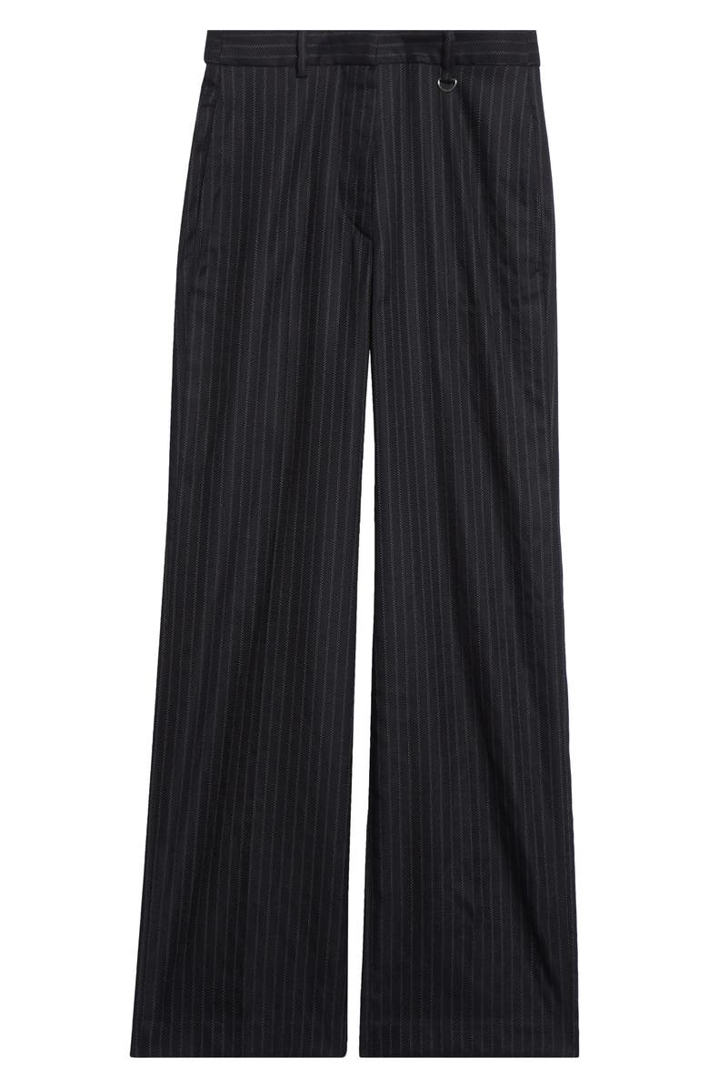 Isabel Marant Noanda Pinstripe Wool Blend Pants, Alternate, color, Black