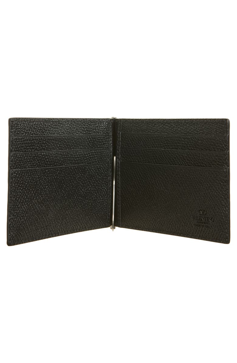 Valentino VLOGO Signature Leather Bifold Wallet, Alternate, color, Black