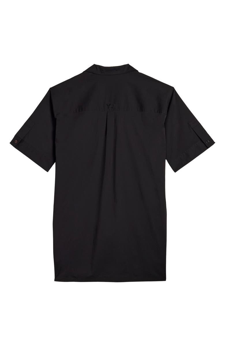 Y-3 Regular Fit Cotton Blend Utility Shirt, Alternate, color, Black