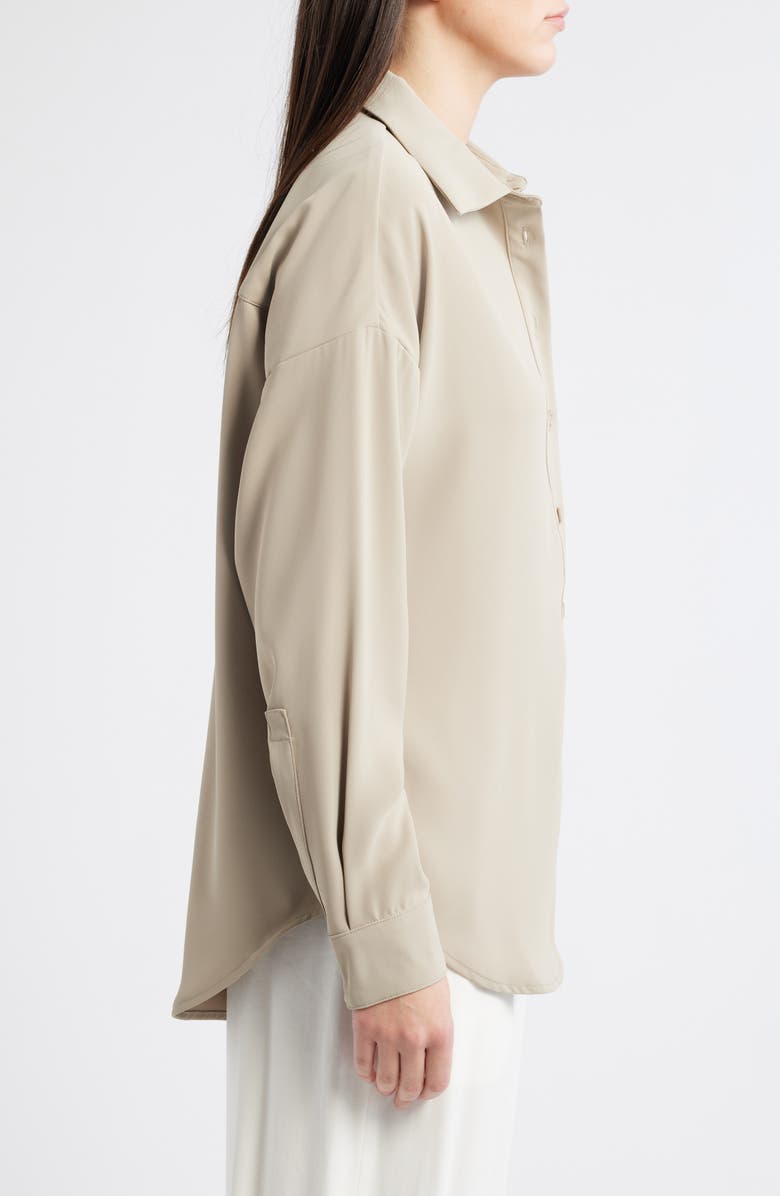 Odd Muse Ultimate Muse Button Front Shirt, Alternate, color, Taupe