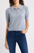 FRAME Honeycomb Polo Sweater